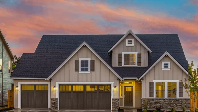 Custom wood garage doors for a Dallas–Fort Worth residence